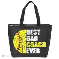 Best Softball Dad Coach Ever Retro Father Softball Coach Dad Tote Bag thumb 0