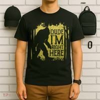 Bigfoot Sasquatch Dude I'm Right Here Funny Men Vintage T-Shirt thumb 6