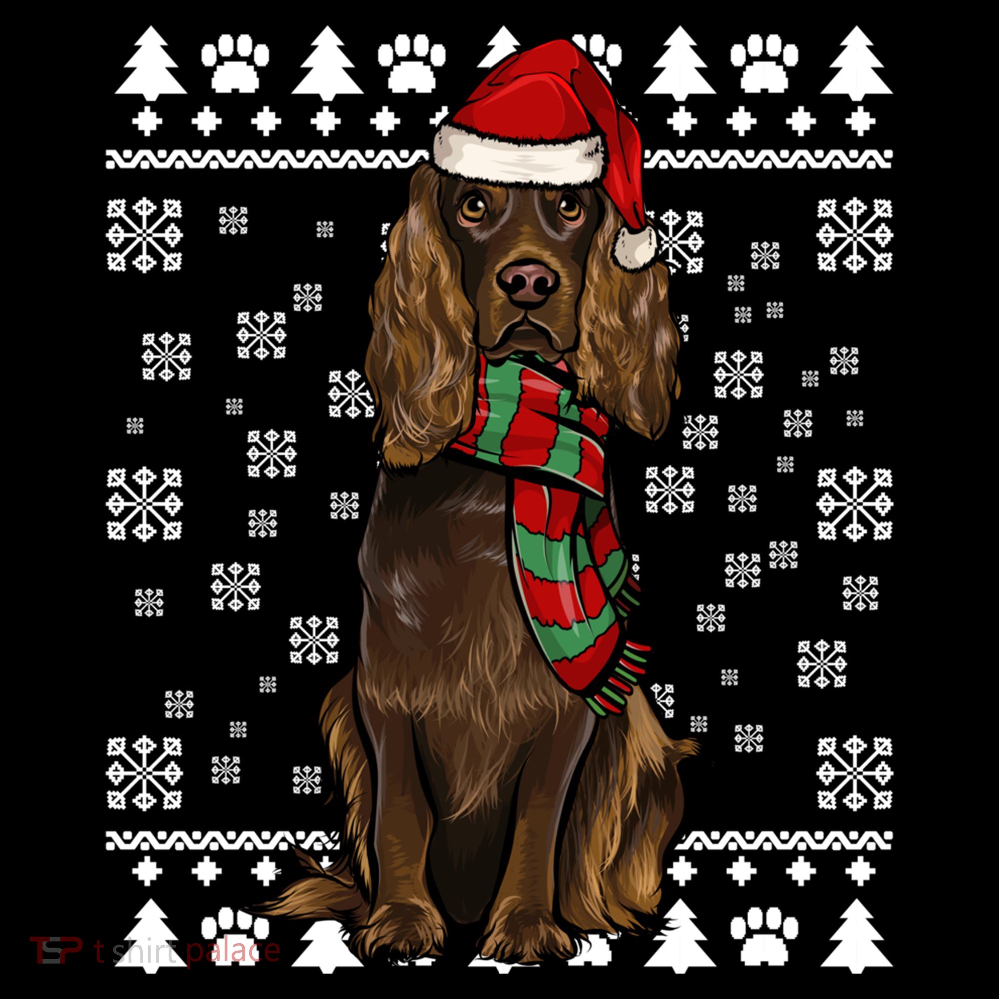 Boykin Spaniel Dog Santa Hat Xmas Ugly Christmas Gift Coffee Mug
