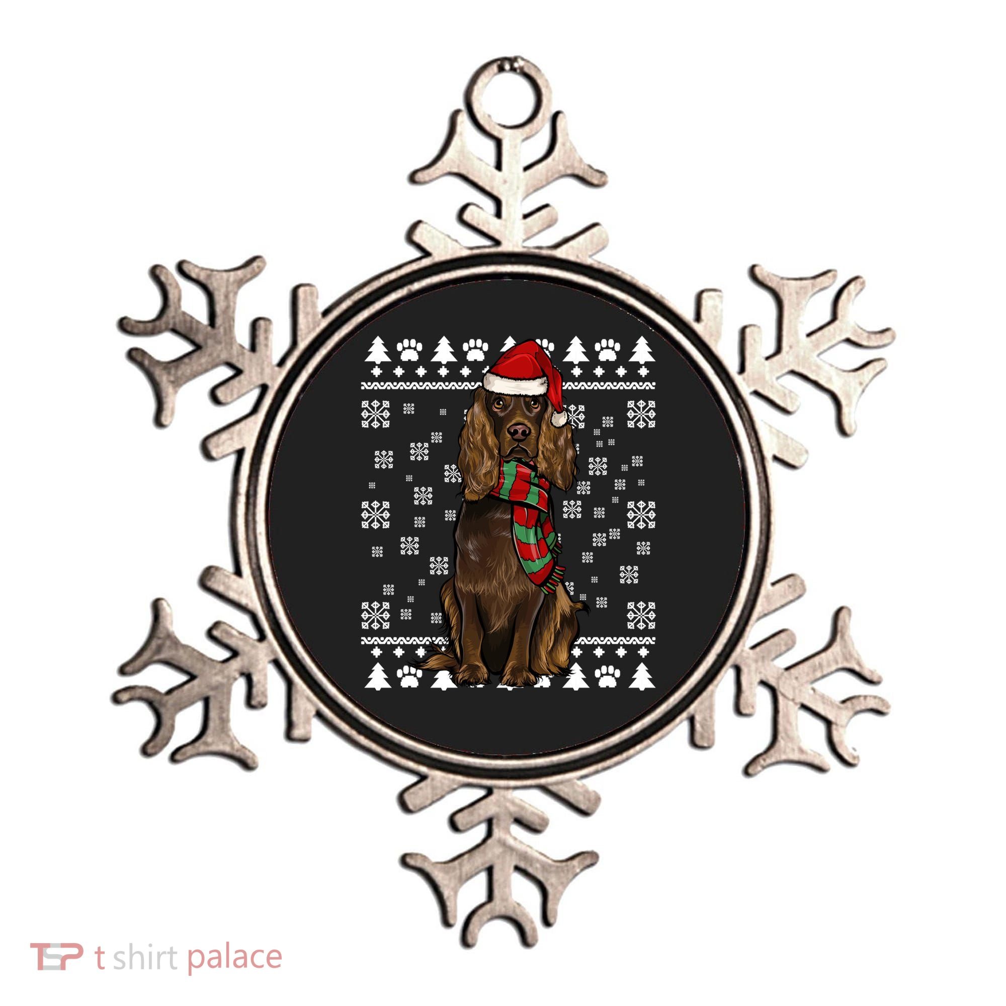 Boykin Spaniel Dog Santa Hat Xmas Ugly Christmas Gift Ornament