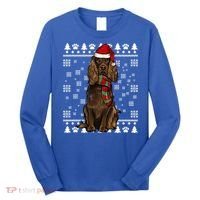 Boykin Spaniel Dog Santa Hat Xmas Ugly Christmas Gift Long Sleeve Shirt thumb 0