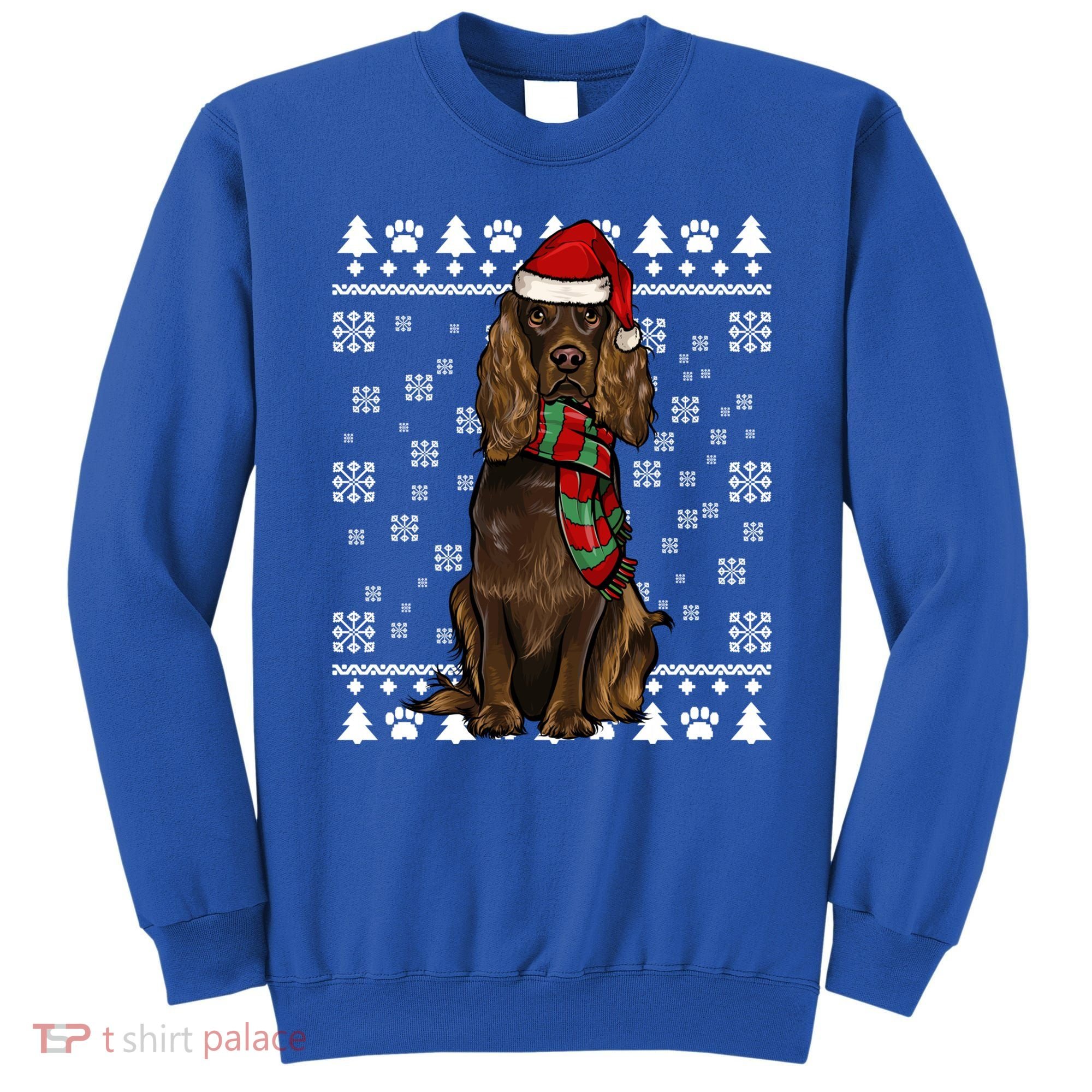 Boykin Spaniel Dog Santa Hat Xmas Ugly Christmas Gift Sweatshirt