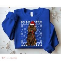 Boykin Spaniel Dog Santa Hat Xmas Ugly Christmas Gift Sweatshirt thumb 2