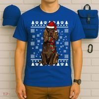 Boykin Spaniel Dog Santa Hat Xmas Ugly Christmas Gift T-Shirt thumb 6