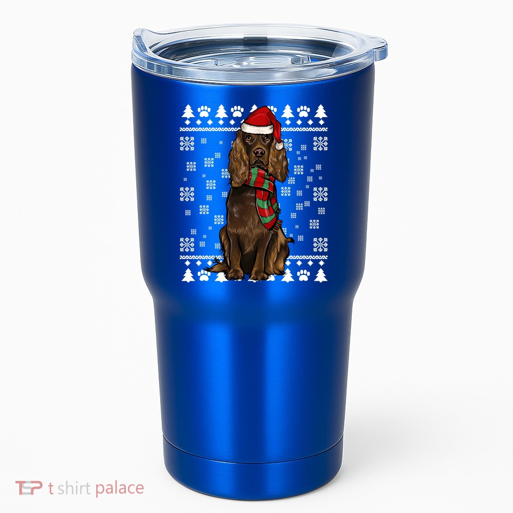 Boykin Spaniel Dog Santa Hat Xmas Ugly Christmas Gift Tumbler