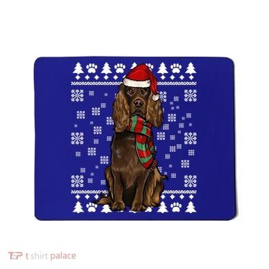 Boykin Spaniel Dog Santa Hat Xmas Ugly Christmas Gift Mousepad