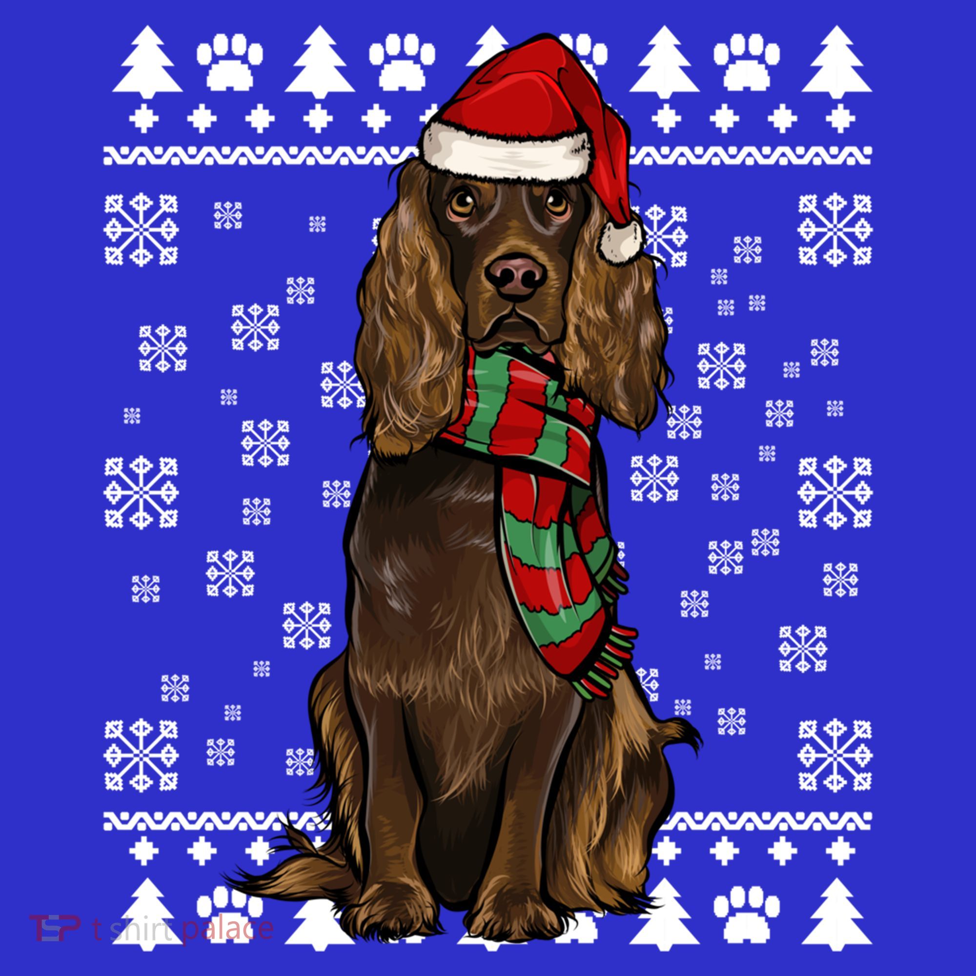 Boykin Spaniel Dog Santa Hat Xmas Ugly Christmas Gift Mousepad
