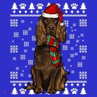 Boykin Spaniel Dog Santa Hat Xmas Ugly Christmas Gift Women's Tank Top thumb 5