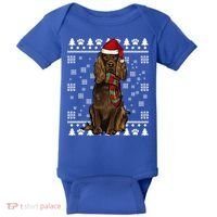 Boykin Spaniel Dog Santa Hat Xmas Ugly Christmas Gift Baby Bodysuit thumb 0