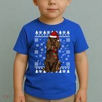 Boykin Spaniel Dog Santa Hat Xmas Ugly Christmas Gift Toddler T-Shirt thumb 2