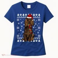 Boykin Spaniel Dog Santa Hat Xmas Ugly Christmas Gift Women's T-Shirt thumb 0