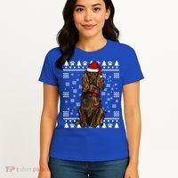 Boykin Spaniel Dog Santa Hat Xmas Ugly Christmas Gift Women's T-Shirt thumb 4