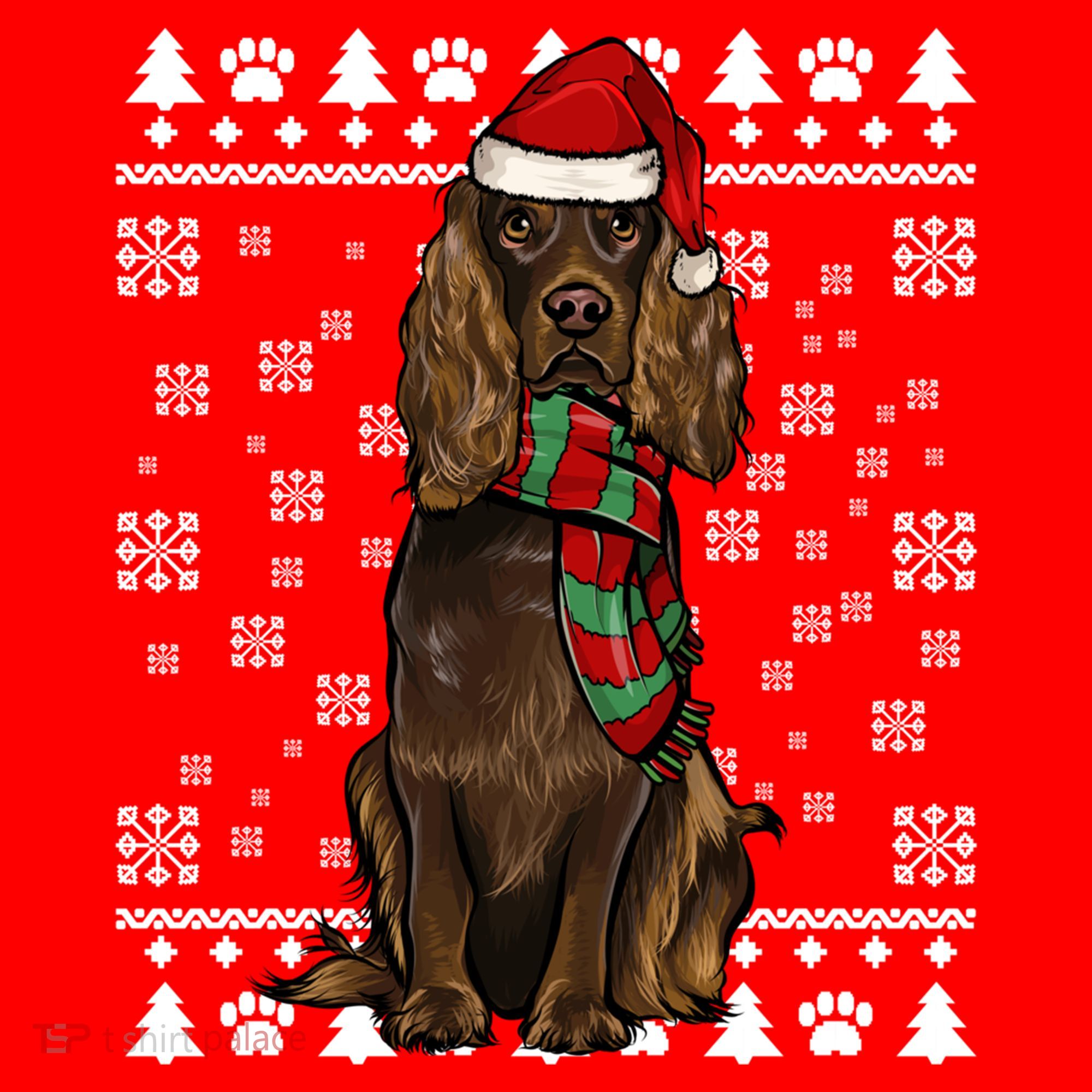 Boykin Spaniel Dog Santa Hat Xmas Ugly Christmas Gift Santa Hat
