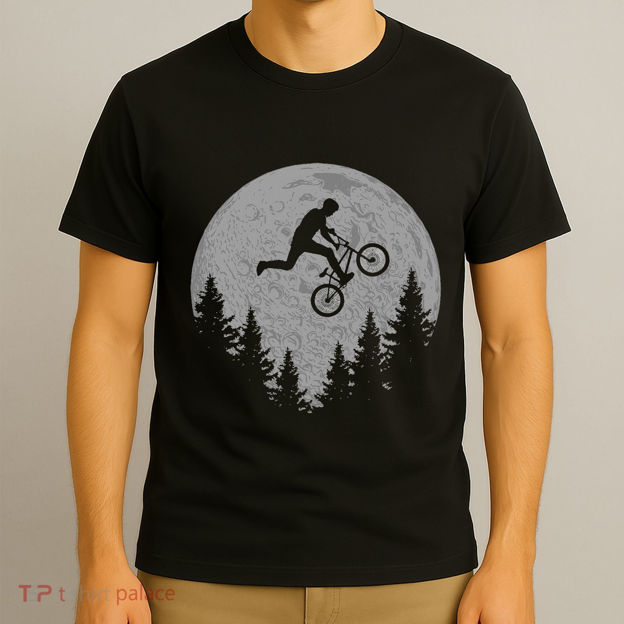 Bmx Stunt Dirt Bike Moon Freestyle Rider T-Shirt