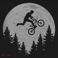 Bmx Stunt Dirt Bike Moon Freestyle Rider Mousepad thumb 1