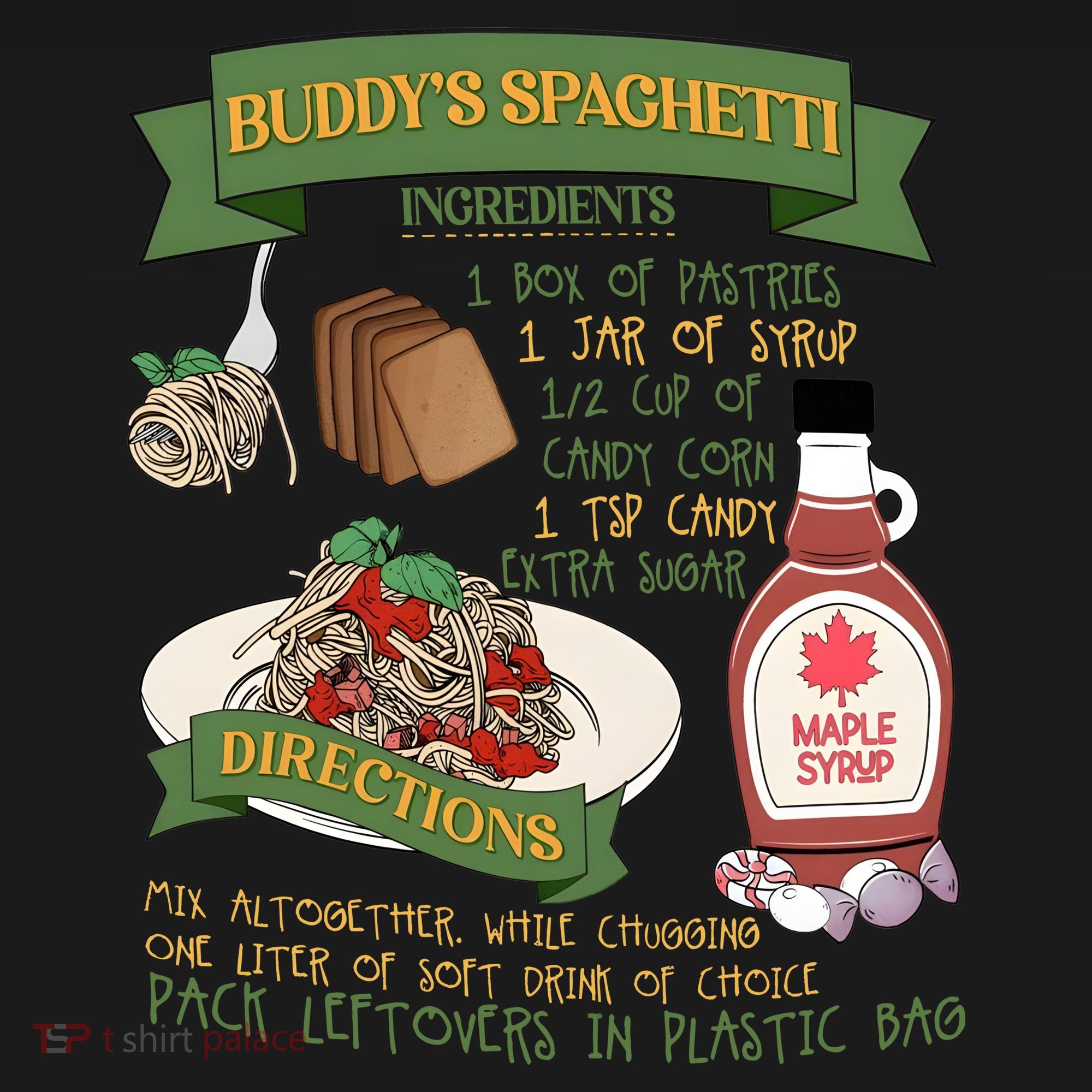 BuddyS Spaghetti Elf Christmas Holiday Season Backpack