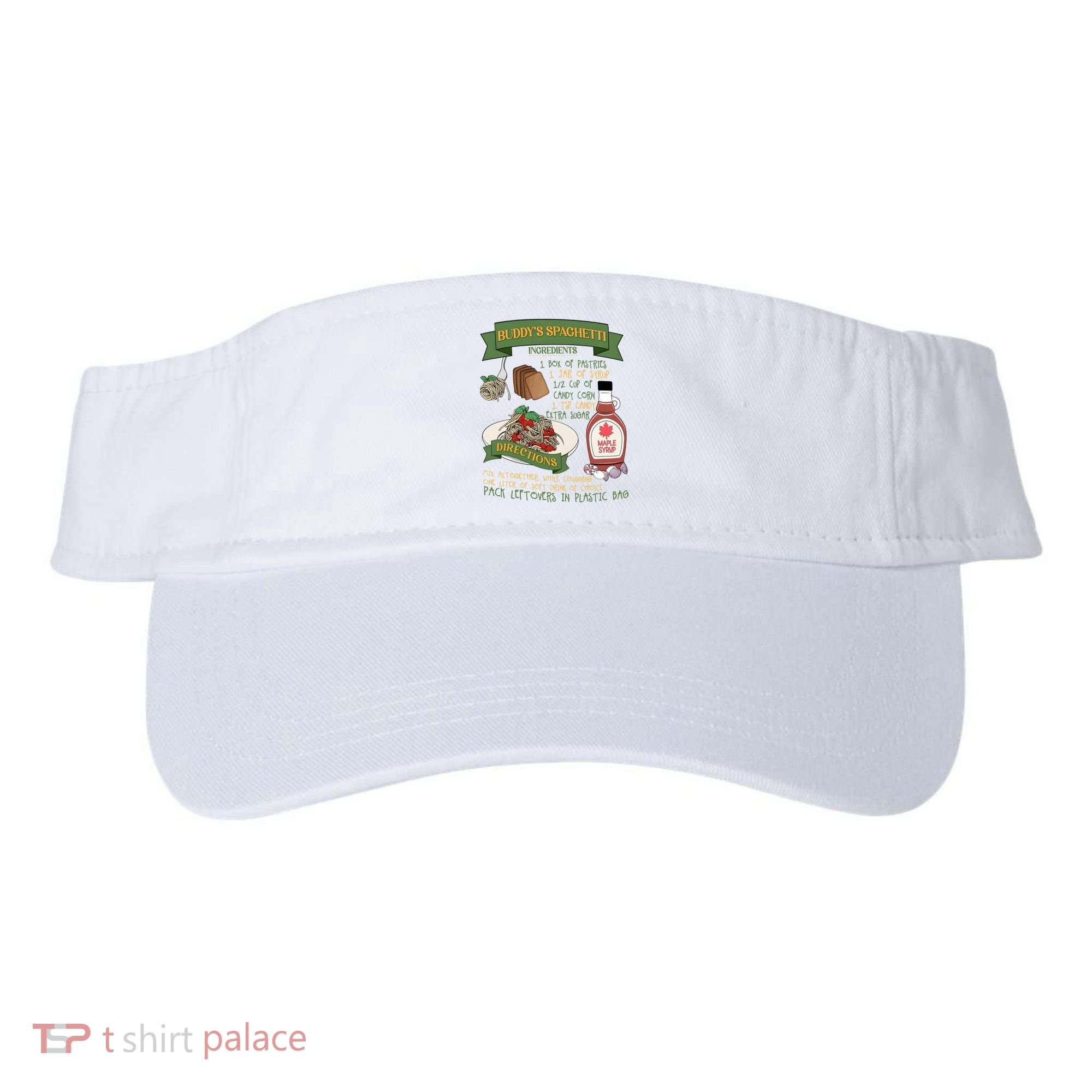 BuddyS Spaghetti Elf Christmas Holiday Season Visor