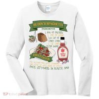 BuddyS Spaghetti Elf Christmas Holiday Season Women's Long Sleeve Shirt thumb 0