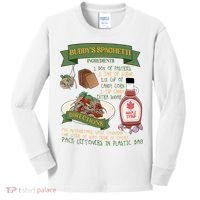 BuddyS Spaghetti Elf Christmas Holiday Season Kids Long Sleeve Shirt thumb 0