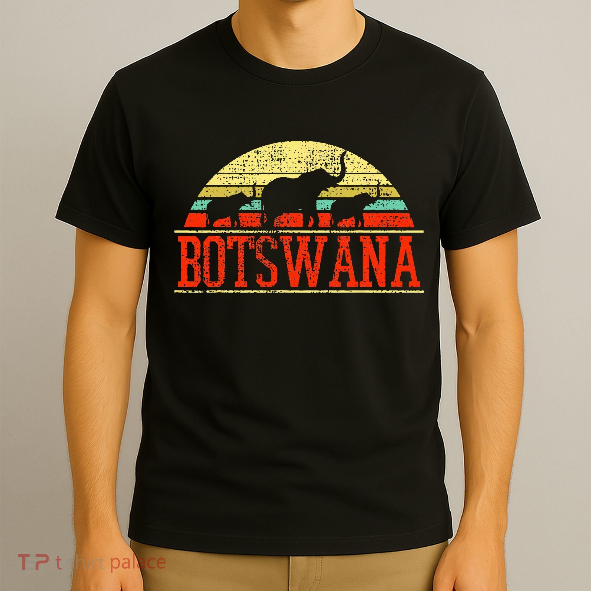 Botswana Safari Elephant Vintage T-Shirt
