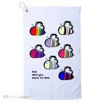 Bee Swarm Essential Bee Who You Want To Bee Golf Towel thumb 0