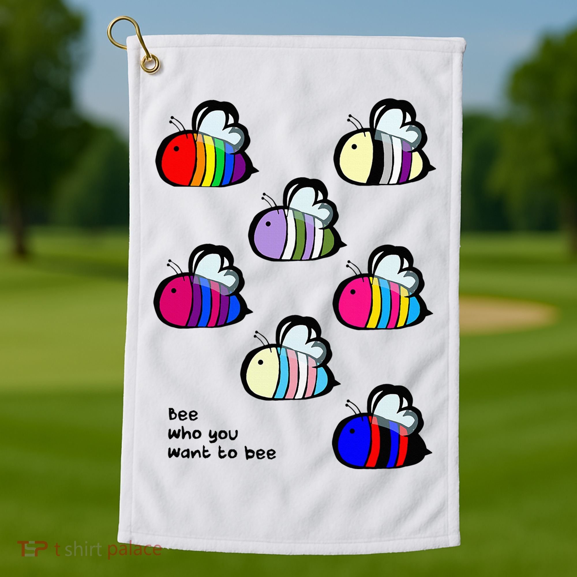 Bee Swarm Essential Bee Who You Want To Bee Golf Towel