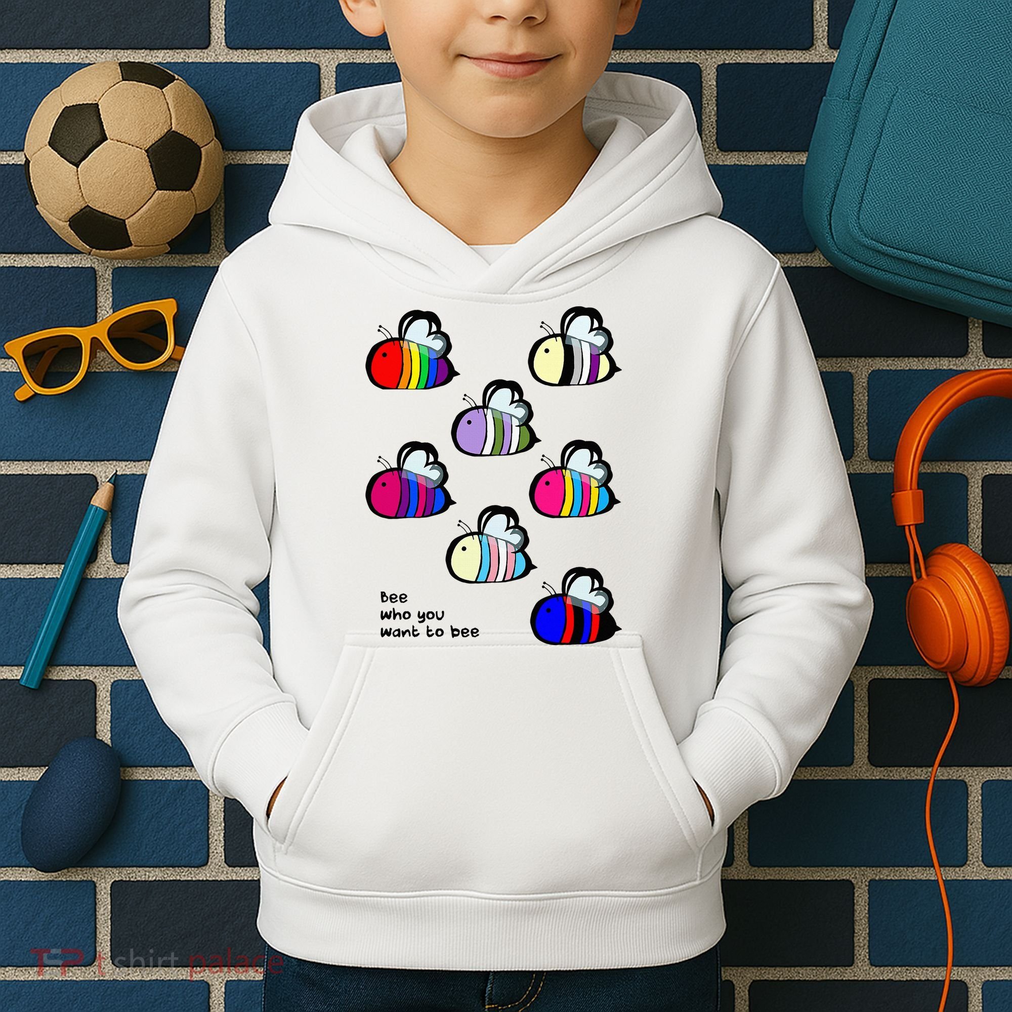 Bee Swarm Essential Bee Who You Want To Bee Kids Hoodie