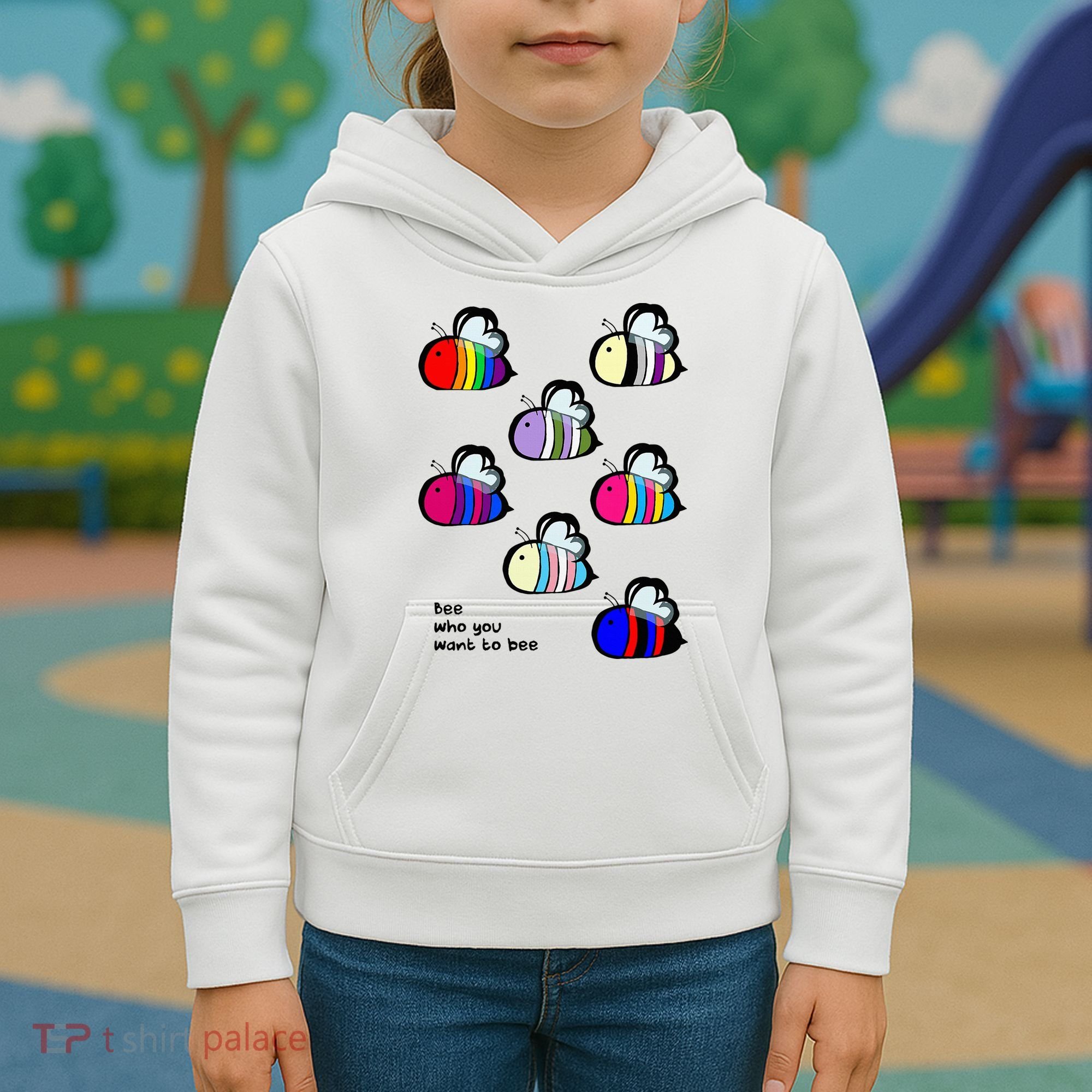 Bee Swarm Essential Bee Who You Want To Bee Kids Hoodie