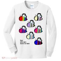 Bee Swarm Essential Bee Who You Want To Bee Kids Long Sleeve Shirt thumb 0