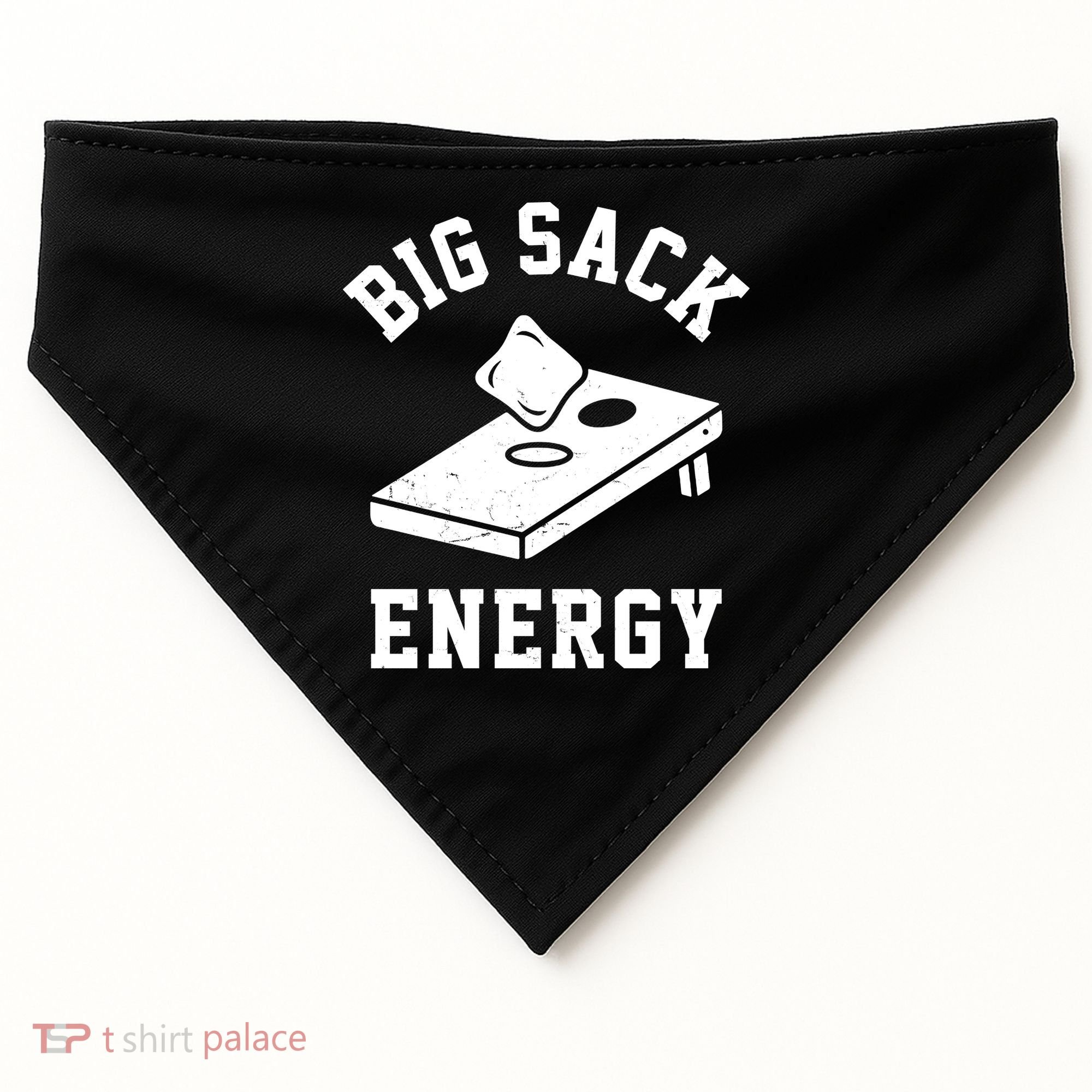 Big Sack Energy Funny Cornhole USA-Made Doggie Bandana