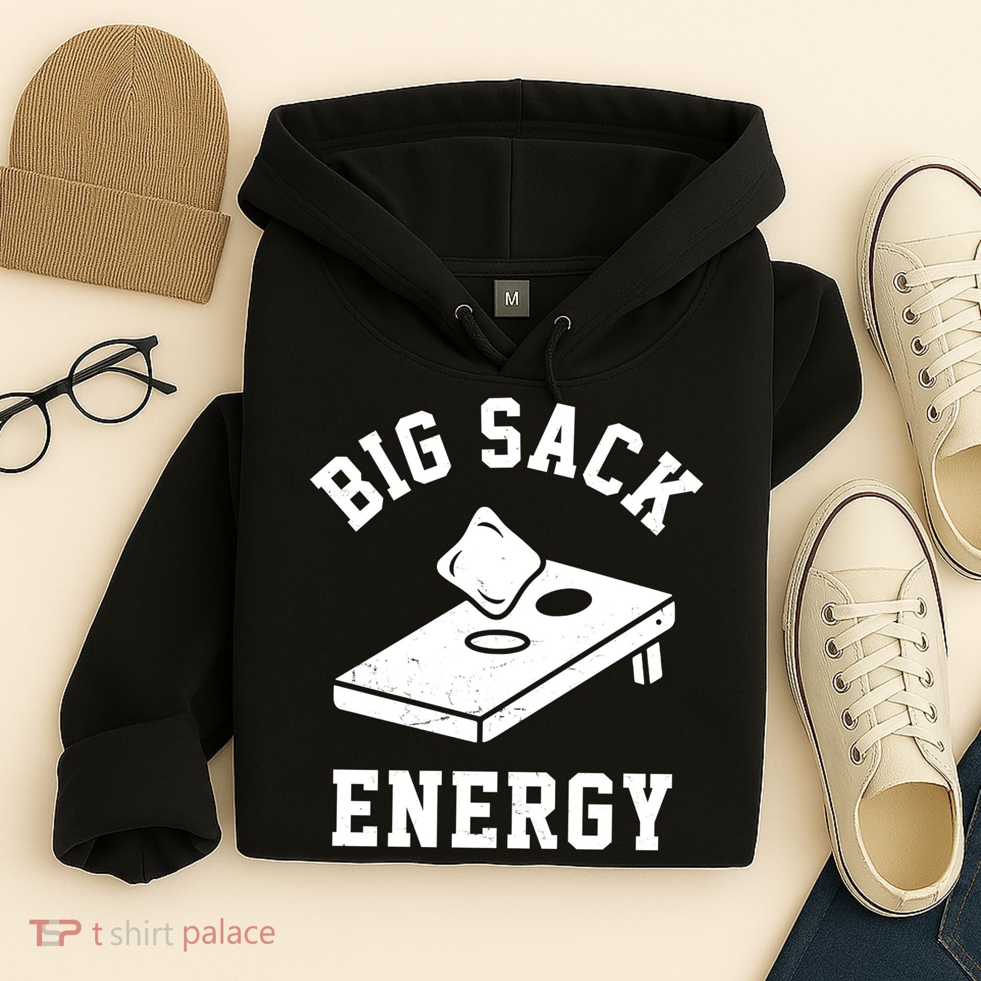 Big Sack Energy Funny Cornhole Hoodie