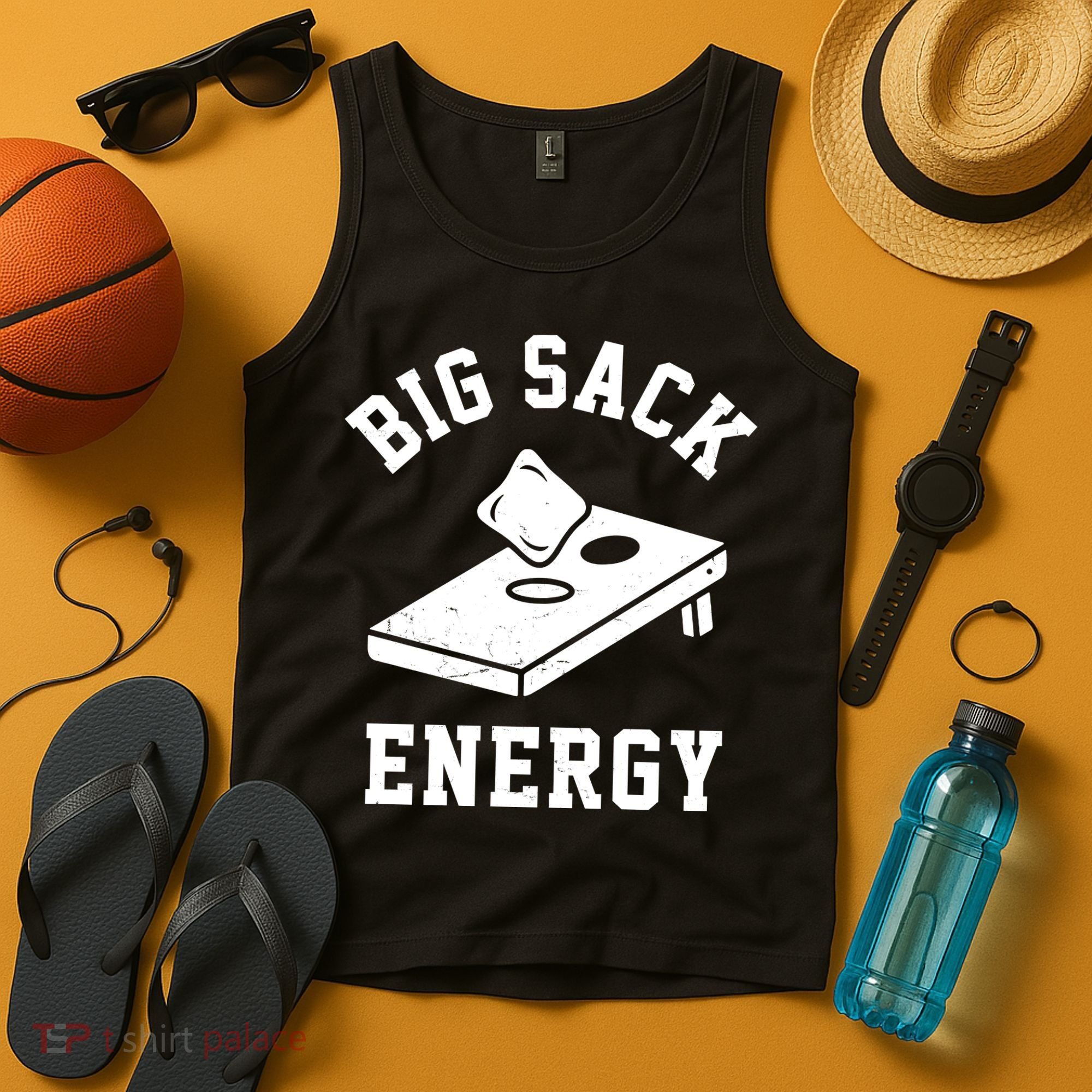 Big Sack Energy Funny Cornhole Tank Top