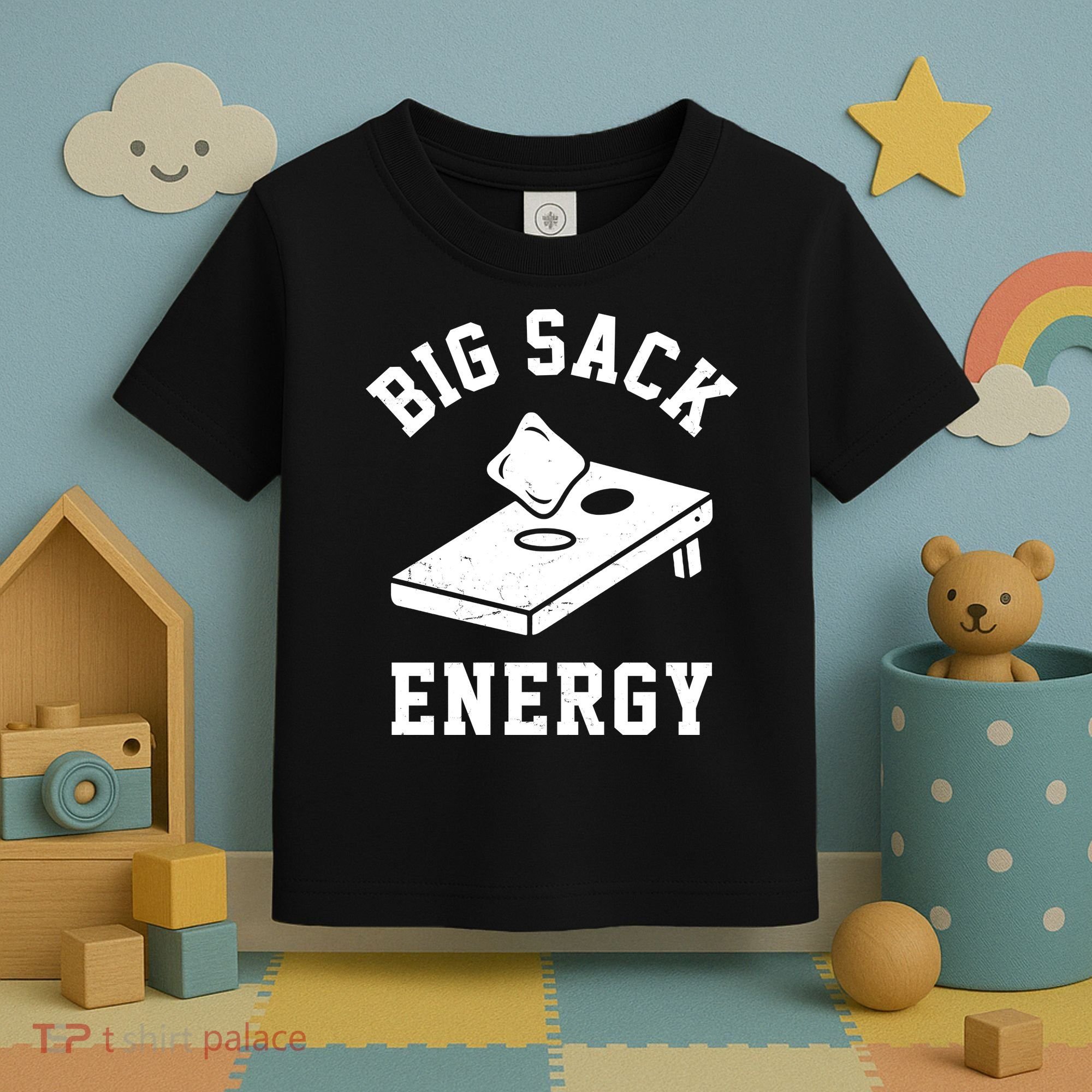 Big Sack Energy Funny Cornhole Toddler T-Shirt