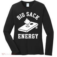 Big Sack Energy Funny Cornhole Women's Long Sleeve Shirt thumb 0