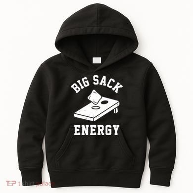 Big Sack Energy Funny Cornhole Kids Hoodie