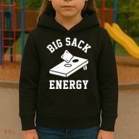 Big Sack Energy Funny Cornhole Kids Hoodie thumb 3