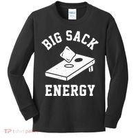 Big Sack Energy Funny Cornhole Kids Long Sleeve Shirt thumb 0