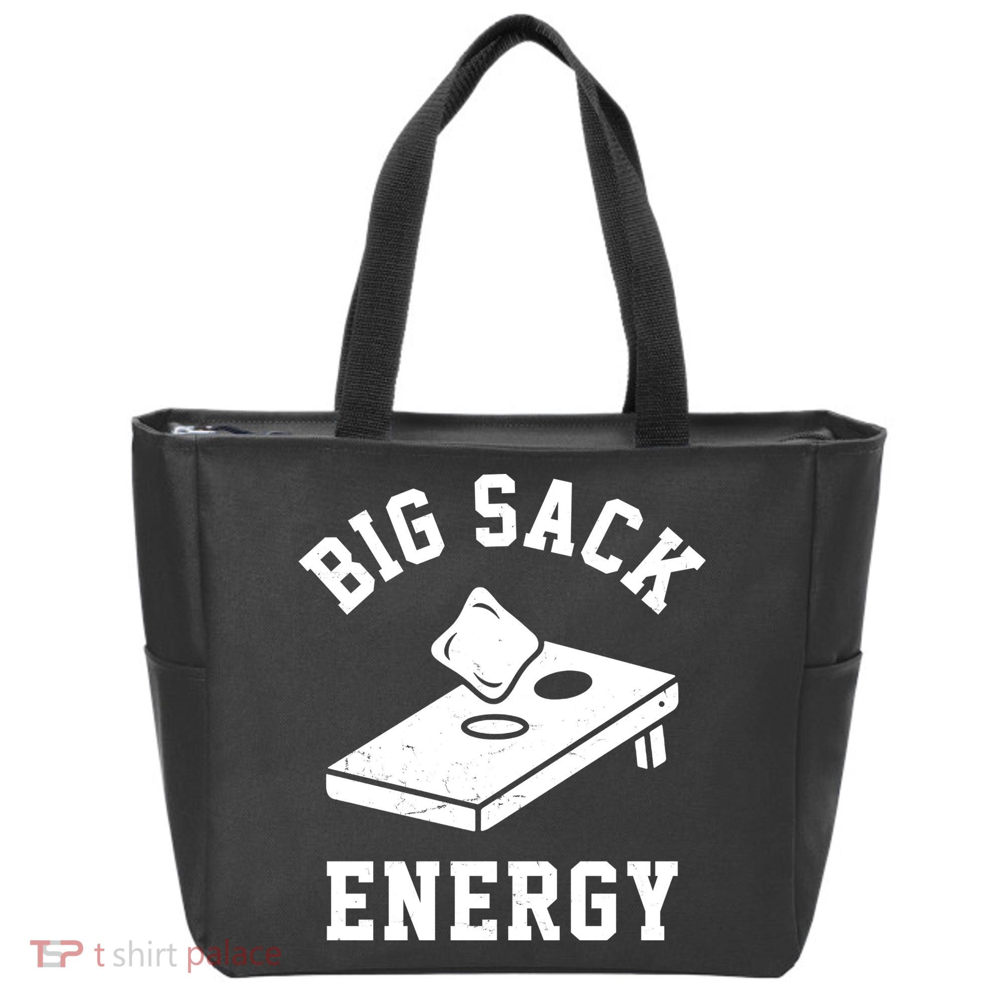 Big Sack Energy Funny Cornhole Tote Bag