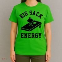Big Sack Energy Funny Cornhole T-Shirt thumb 4