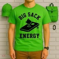 Big Sack Energy Funny Cornhole T-Shirt thumb 6