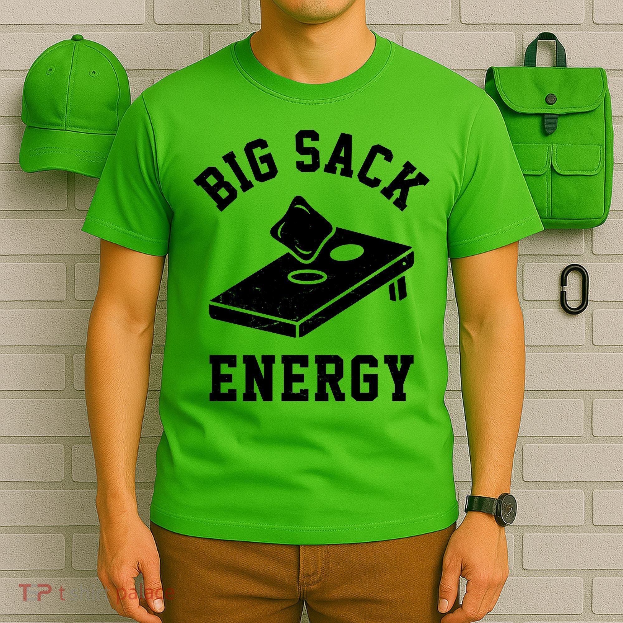 Big Sack Energy Funny Cornhole T-Shirt
