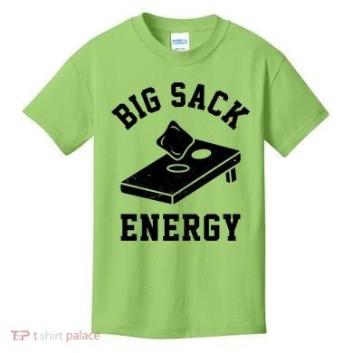 Big Sack Energy Funny Cornhole Kids T-Shirt