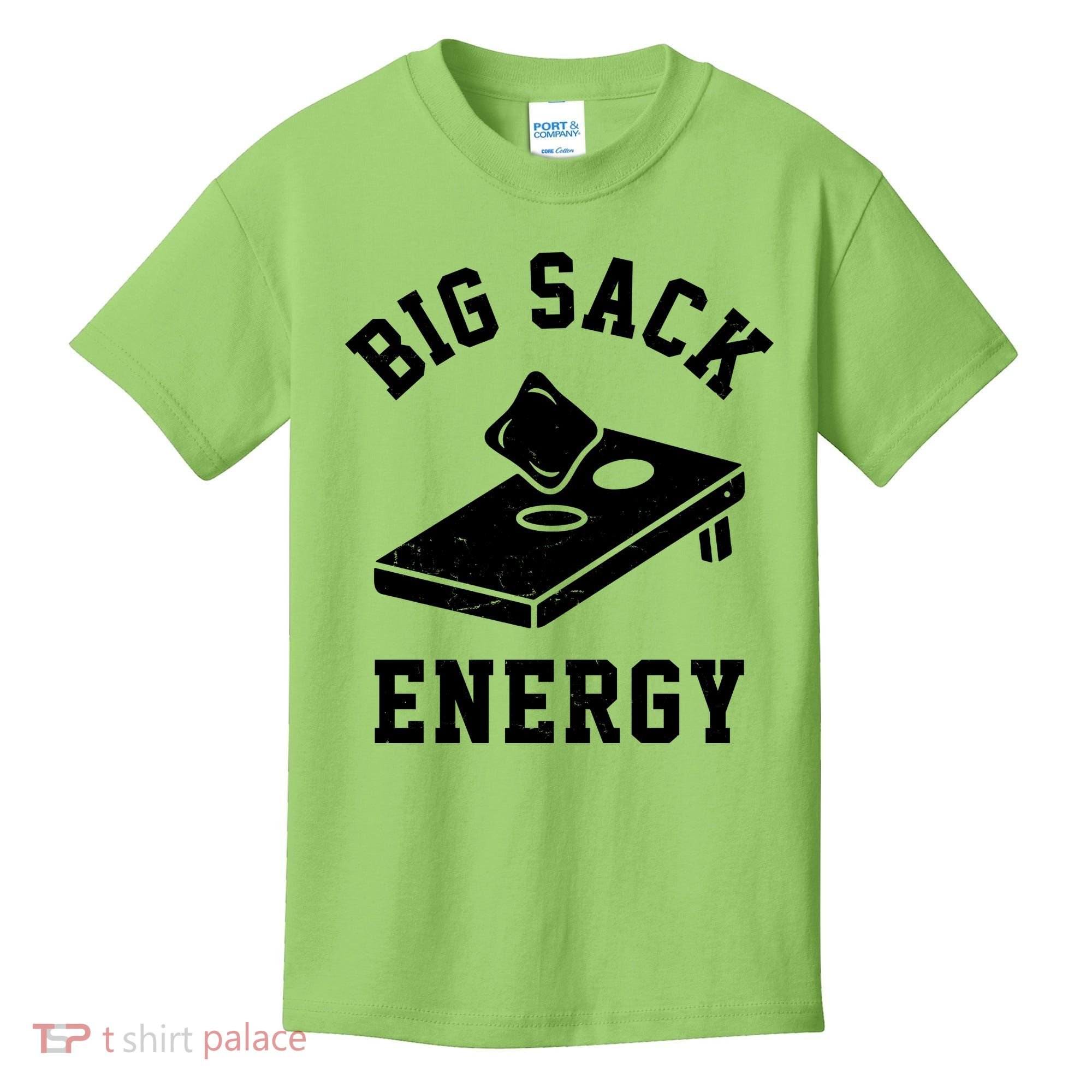 Big Sack Energy Funny Cornhole Kids T-Shirt