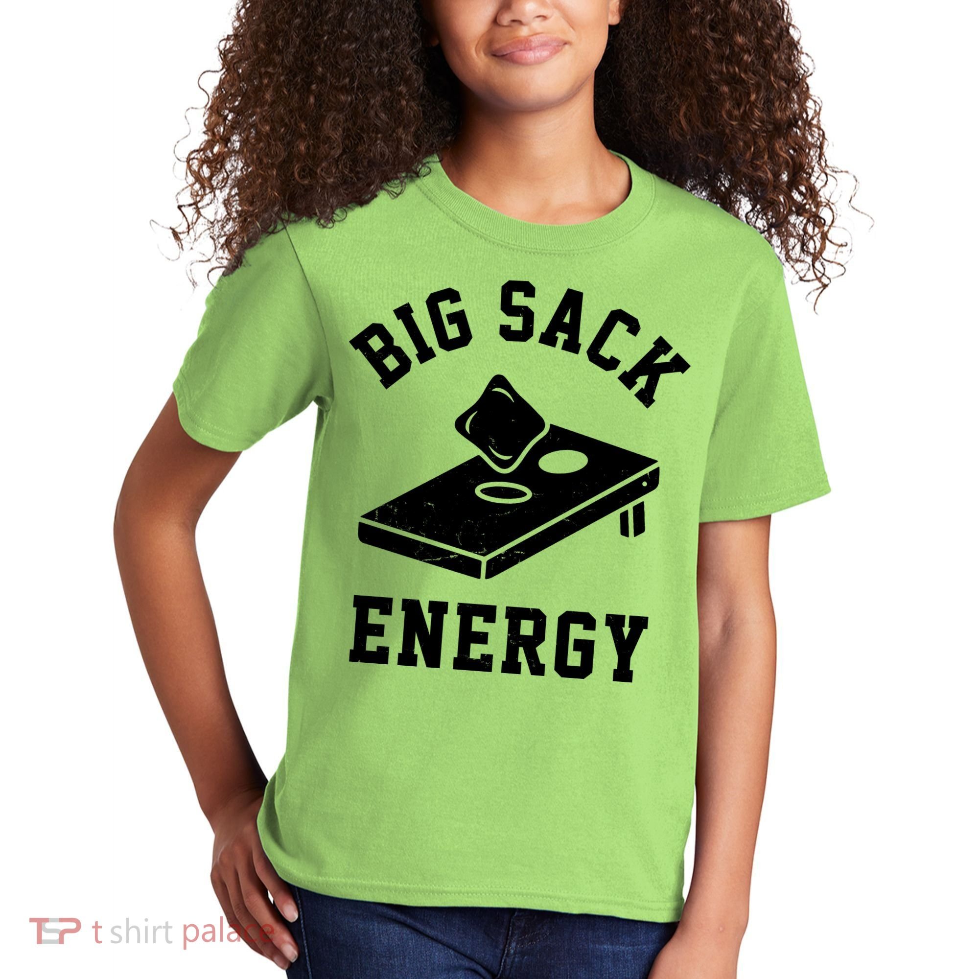 Big Sack Energy Funny Cornhole Kids T-Shirt