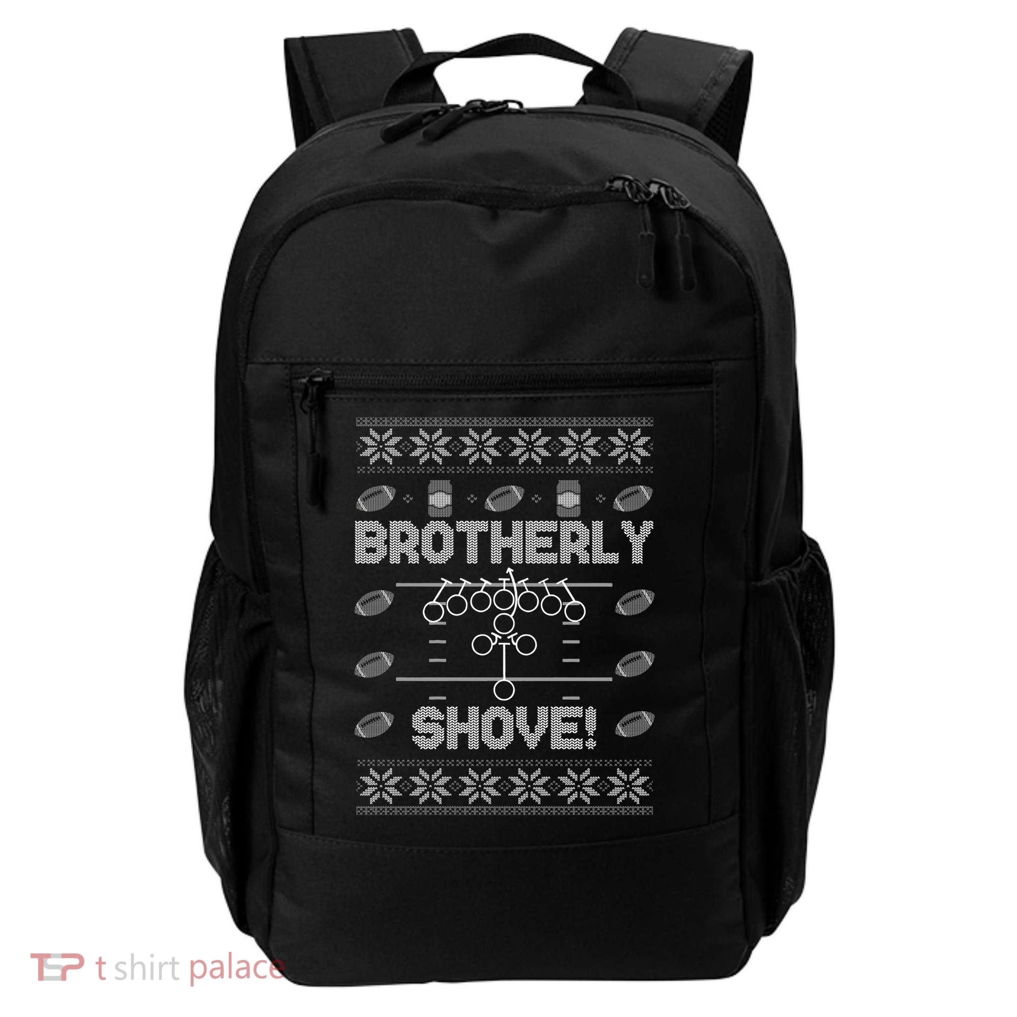 Brotherly Shove Eagles Nick Sirianni Ugly Christmas Sweater Backpack
