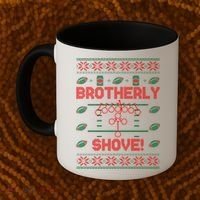 Brotherly Shove Eagles Nick Sirianni Ugly Christmas Sweater Coffee Mug thumb 2