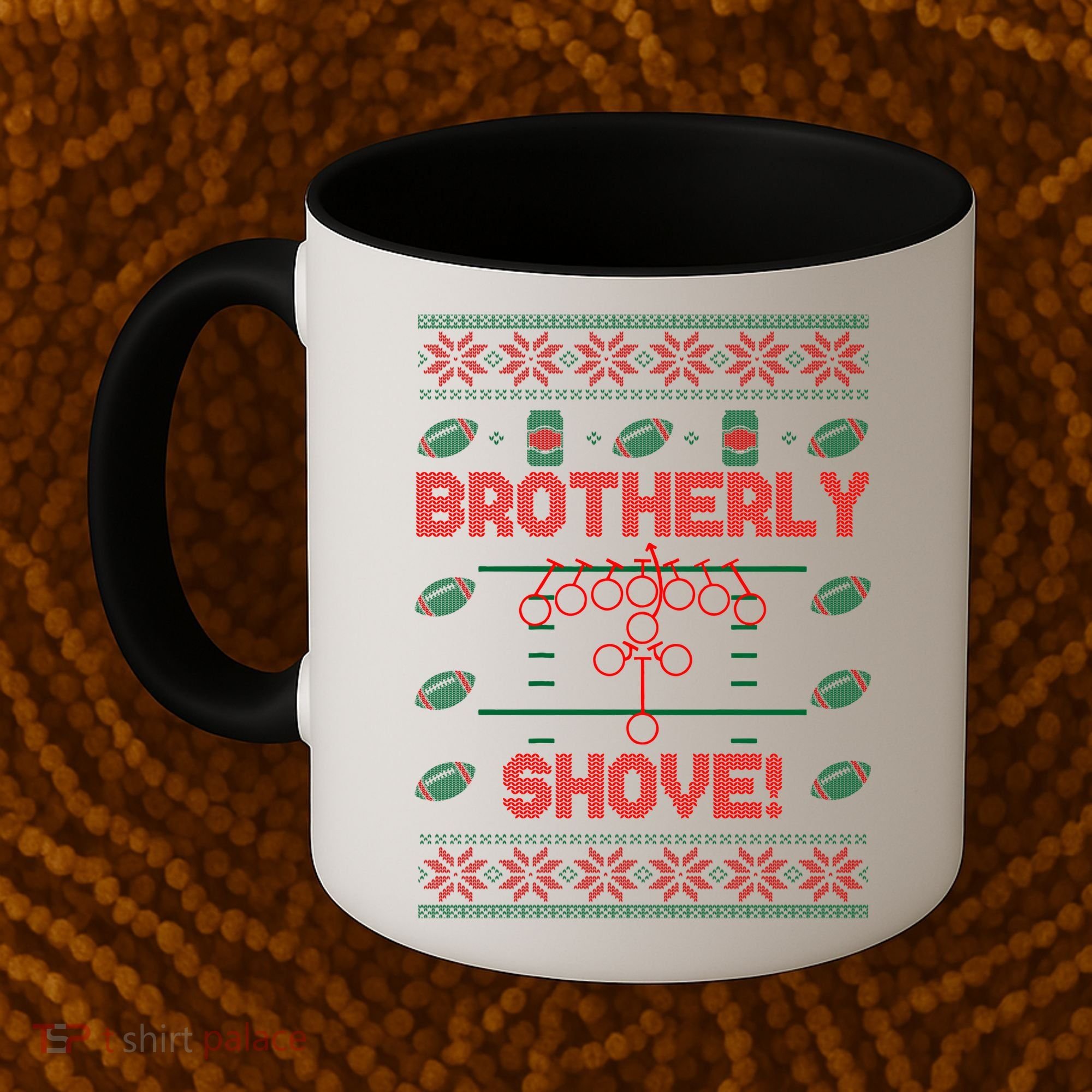 Brotherly Shove Eagles Nick Sirianni Ugly Christmas Sweater Coffee Mug