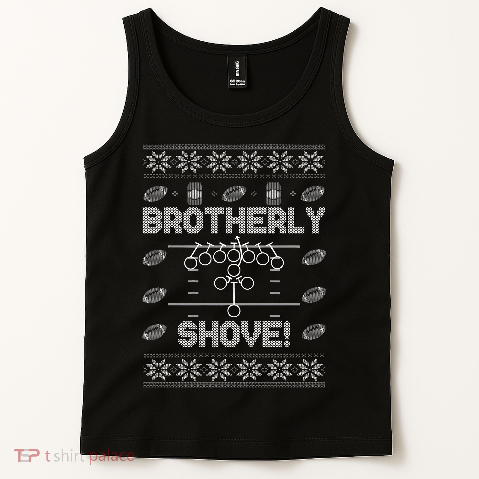 Brotherly Shove Eagles Nick Sirianni Ugly Christmas Sweater Tank Top