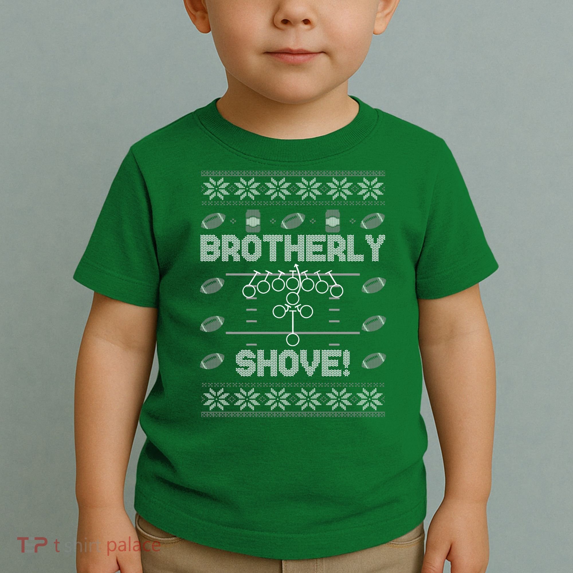 Brotherly Shove Eagles Nick Sirianni Ugly Christmas Sweater Toddler T-Shirt