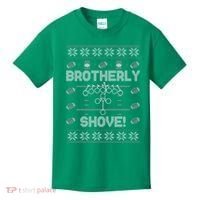 Brotherly Shove Eagles Nick Sirianni Ugly Christmas Sweater Kids T-Shirt thumb 0